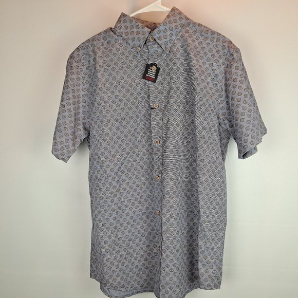 NWT Roundtree & Yorke Button Down Short Sleeve Shirt Size S - Picture 1 of 7
